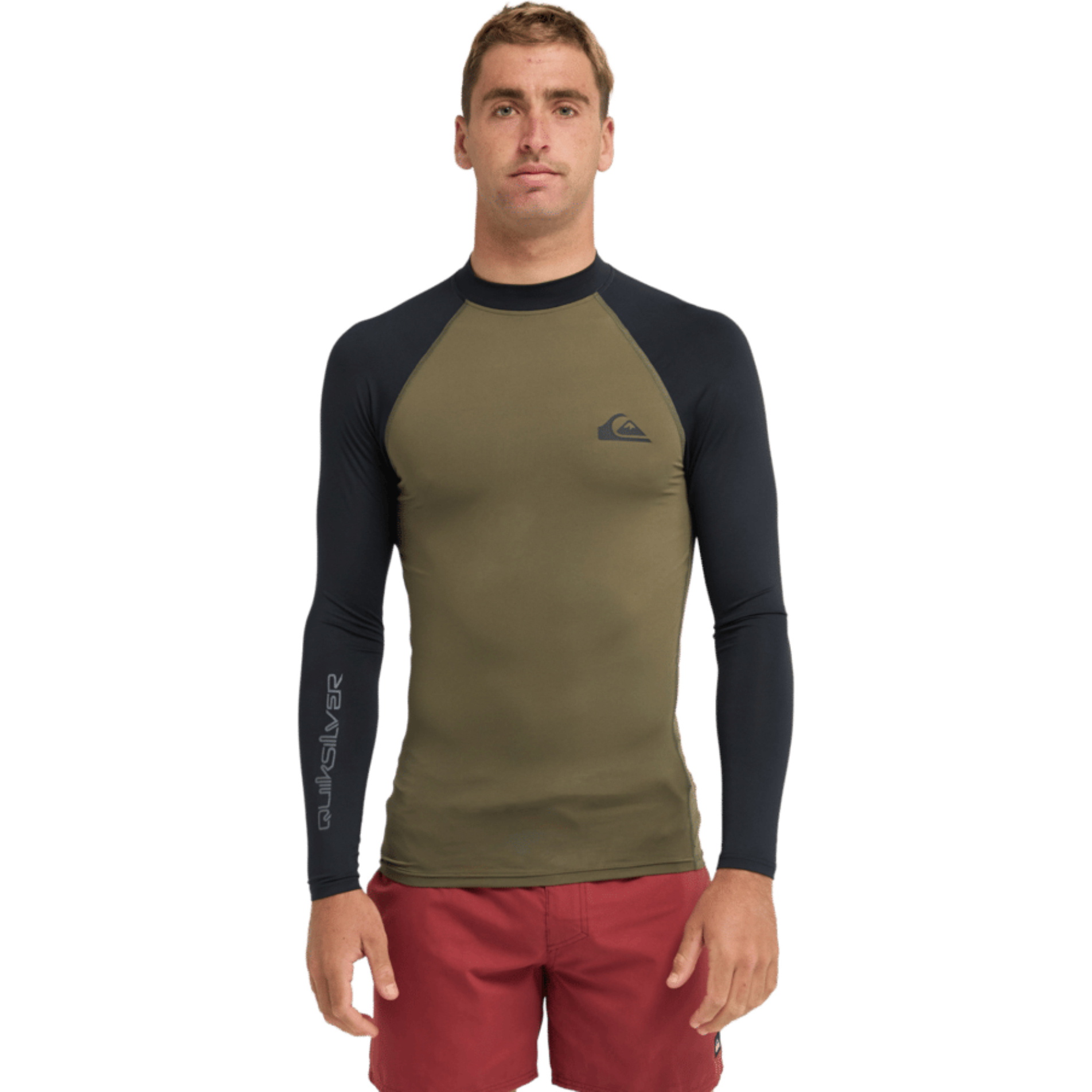 2026 Quiksilver Heren Everyday UPF50 Lycra-vest Met Lange Mouwen AQYWR03131 - Grape Leaf / Black